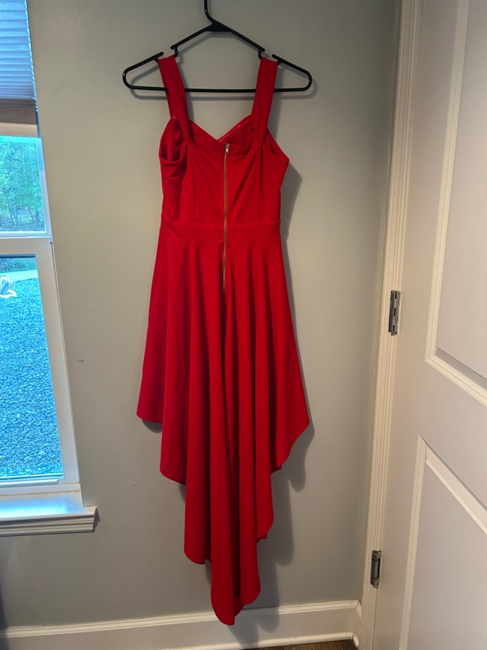 Windsor Red High-Low Prom Dress - Picture 2 of 7
